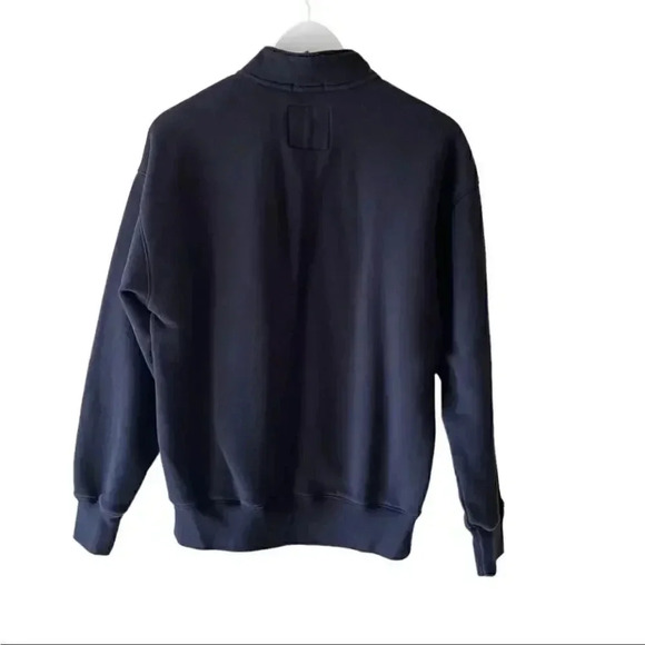 Holister Black oversized zip up pullover unisex sweatshirt SZ M - Picture 7 of 11